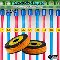 Đánh Dấu Dây Cáp Điện EC1 Số 0 ~9 , A ~ Z,1000 số/ 1 cuộn