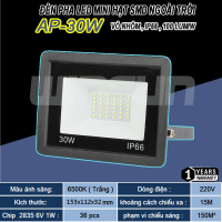 Đèn Pha Led Mini Hạt SMD Ngoài Trời 10w 30w 50w 100w 200w IP66