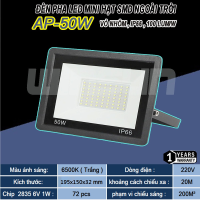 Đèn Pha Led Mini Hạt SMD Ngoài Trời 10w 30w 50w 100w 200w IP66