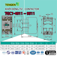 Khởi Động Từ - Contactor TENGEN 40/50/65/80/95 A (TENGEN TGC1)