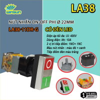 Nút nhấn ON-OFF phi 22mm LA38. BH: 1 năm ( 1 đổi 1 )