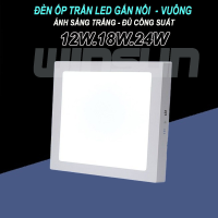 Đèn ốp trần LED gắn nổi 12W, 18W, 24W Vuông. BH: 2 năm ( 1 đổi 1 )