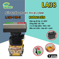 Nút nhấn ON-OFF phi 22mm LA38. BH: 1 năm ( 1 đổi 1 )