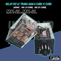Rơ le trung gian,rơ le kiếng,rơ le kính, 8.11 chân tròn MK-2L MK-3L