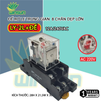 Rơ le trung gian, rơ le kiếng, rơ le kính, 8.14 chân dẹp nhỏ MY2L, MY4L dẹp lớn LY2L