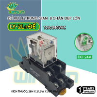 Rơ le trung gian, rơ le kiếng, rơ le kính, 8.14 chân dẹp nhỏ MY2L, MY4L dẹp lớn LY2L