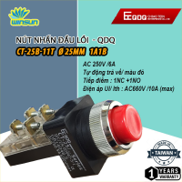 Nút nhấn đầu lồi không đèn Phi 25, 30 QDQ
