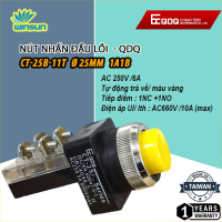 Nút nhấn đầu lồi không đèn Phi 25, 30 QDQ
