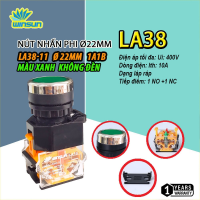 Nút nhấn nhả phi 22mm - Không đèn, có đèn LA38. BH: 1 năm ( 1 đổi 1 )