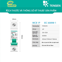Cầu dao tự động Aptomat Tép TENGEN, MCB, CB Tép