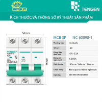 Cầu dao tự động Aptomat Tép TENGEN, MCB, CB Tép