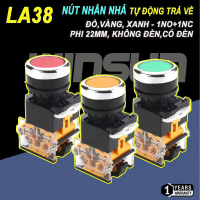 Nút nhấn nhả phi 22mm - Không đèn, có đèn LA38. BH: 1 năm ( 1 đổi 1 )