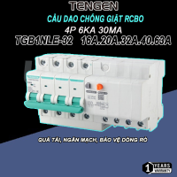 Cầu Dao Chống Giật RCBO 4P 6kA 30mA TENGEN