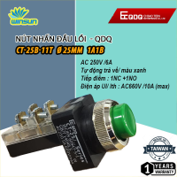 Nút nhấn đầu lồi không đèn Phi 25, 30 QDQ
