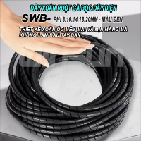 [1 Bịch] Dây xoắn ruột gà bọc dây điện phi 8 10 14 18 20, dây xoắn ruột gà - màu đen. BH: 1 năm ( 1 đổi 1 )