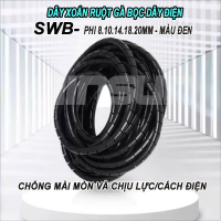 [1 Bịch] Dây xoắn ruột gà bọc dây điện phi 8 10 14 18 20, dây xoắn ruột gà - màu đen. BH: 1 năm ( 1 đổi 1 )