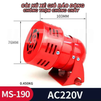 Còi hú xé gió báo động chống trộm chống cháy 220V. BH: 1 năm ( 1 đổi 1 )
