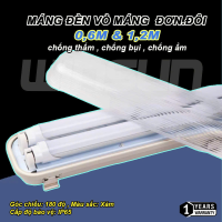 Máng đèn led chống thấm T8 đơn/đôi 0.6m, 1.2m - vỏ máng chống bụi chống ẩm