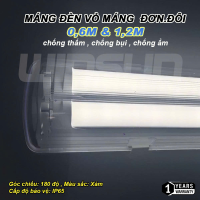 Máng đèn led chống thấm T8 đơn/đôi 0.6m, 1.2m - vỏ máng chống bụi chống ẩm