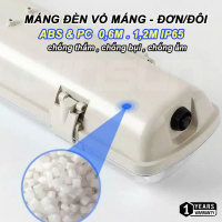 Máng đèn led chống thấm T8 đơn/đôi 0.6m, 1.2m - vỏ máng chống bụi chống ẩm