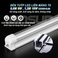 Đèn tuýp led liền máng T8 0,6m 1,2m Đèn led hắt trần ánh sáng trắng. BH: 2 năm ( 1 đổi 1 )