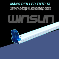 Máng đèn led tuýp T8 - 6 tấc & 1m2 Tuýp đơn/đôi. Không chóa, có chóa phản quang inox, chóa sơn tĩnh. BH: 1 năm
