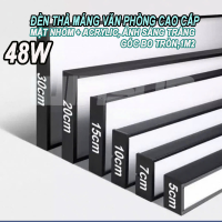 Đèn thả máng văn phòng cao cấp mặt nhôm + Acrylic, ánh sáng trắng góc bo tròn, đèn máng thả trần dạng hộp 1m2 48W. BH: 2 năm ( 1 đổi 1 )
