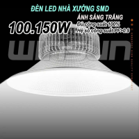 Đèn Led pha xưởng 100W-150W công nghiệp ánh sáng trắng siêu sáng treo dây xích