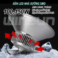 Đèn Led pha xưởng 100W-150W công nghiệp ánh sáng trắng siêu sáng treo dây xích