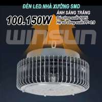 Đèn Led pha xưởng 100W-150W công nghiệp ánh sáng trắng siêu sáng treo dây xích
