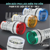 Đèn báo pha hiển thị volt ampe đèn báo volt ampe phi 22 màu đỏ vàng xanh trắng