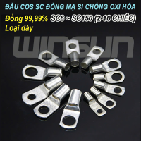 Đầu COS trần, bịt đầu SC bằng đồng mạ si chống oxi hóa SC6 ~ SC150 (Loại dày) (2-10 chiếc)
