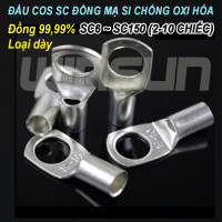 Đầu COS trần, bịt đầu SC bằng đồng mạ si chống oxi hóa SC6 ~ SC150 (Loại dày) (2-10 chiếc)