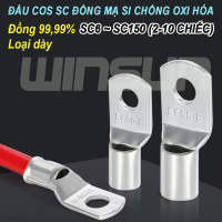 Đầu COS trần, bịt đầu SC bằng đồng mạ si chống oxi hóa SC6 ~ SC150 (Loại dày) (2-10 chiếc)