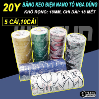 (Cây 10 Cuộn) Băng Keo Điện NANO TÔ Nga Dũng 20Y
