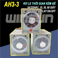 Rơ Le Thời Gian CKC AH3-3 AC220V Kèm Đế