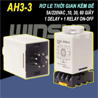 Rơ Le Thời Gian CKC AH3-3 AC220V Kèm Đế
