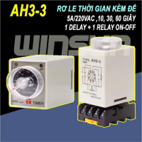Rơ Le Thời Gian CKC AH3-3 AC220V Kèm Đế