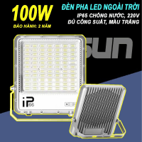 Đèn Pha Led 100W Chiếu Sáng Ngoài Trời Đủ Công Suất Chiếu Sáng Biển Quảng Cáo - Ánh Sáng Trắng - BH 2 Năm