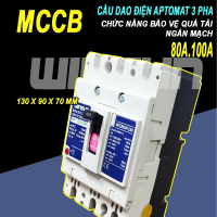 Cầu dao điện Aptomat 3 pha 16-100A CB KHỐI MCCB 