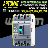 CB khối MCCB aptomat cầu dao điện 3P 16~125A Tengen