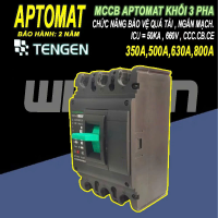 CB khối MCCB aptomat cầu dao điện 3P 350~800A A Tengen