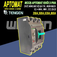 CB khối MCCB aptomat cầu dao điện 3P 350~800A A Tengen