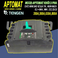 CB khối MCCB aptomat cầu dao điện 3P 350~800A A Tengen