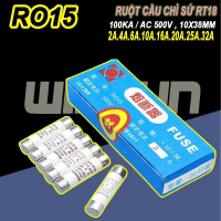 Ruột cầu chì sứ 10x38 RT18 2A 4A 6A 10A 16A 20A 25A 32A 500V