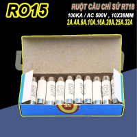 Ruột cầu chì sứ 10x38 RT18 2A 4A 6A 10A 16A 20A 25A 32A 500V