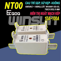 Cầu chì sứ dạng khối vuông HRC 10A~100A