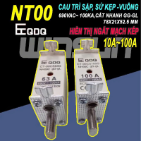 Cầu chì sứ dạng khối vuông HRC 10A~100A