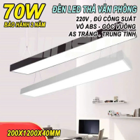 Đèn led hộp thả văn phòng 40W 70W ABS 1.2M Góc vuông BH: 2 năm