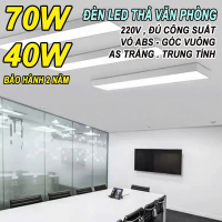 Đèn led hộp thả văn phòng 40W 70W ABS 1.2M Góc vuông BH: 2 năm